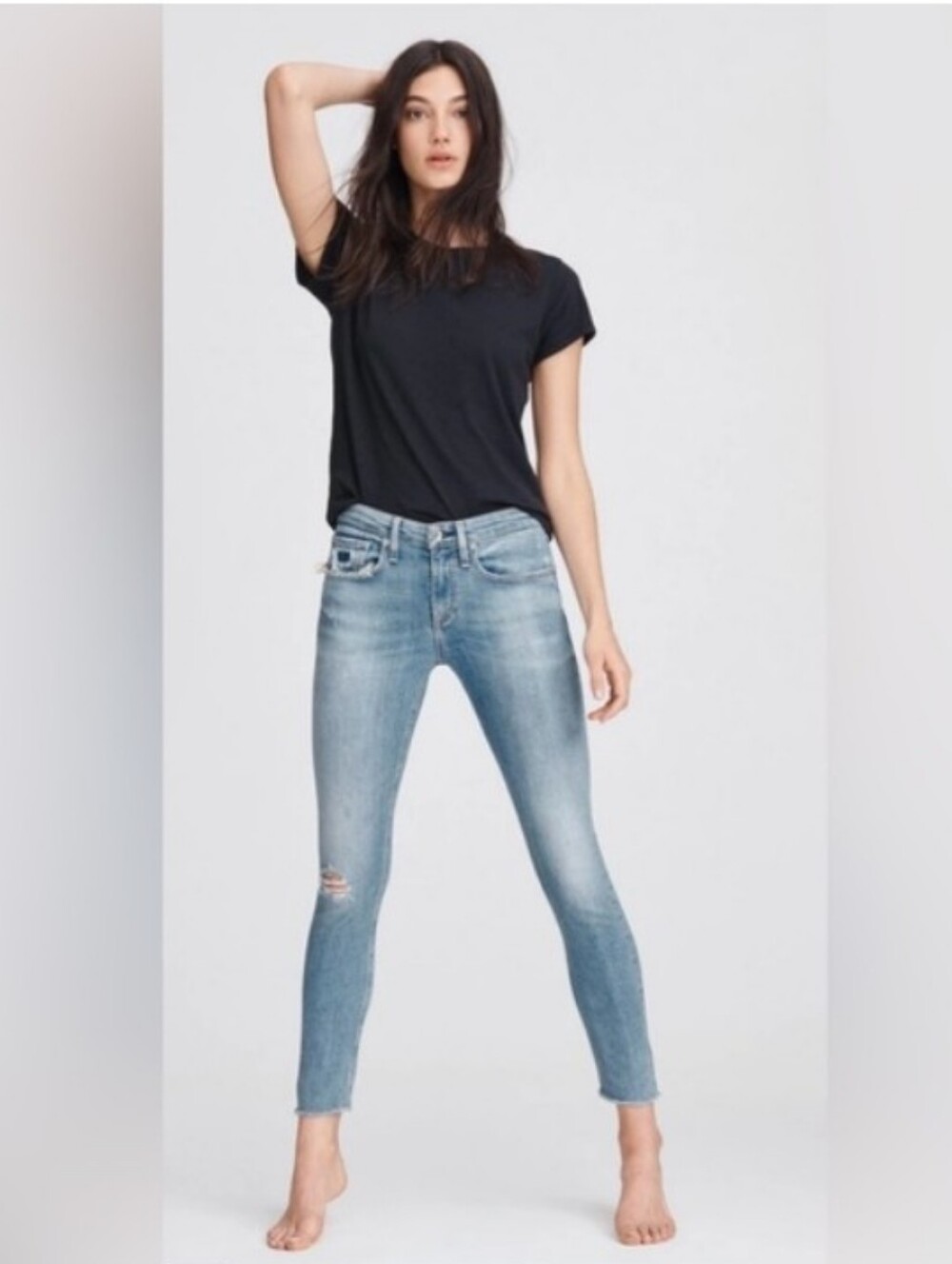 Rag & Bone Distressed Skinny Ankle Jeans